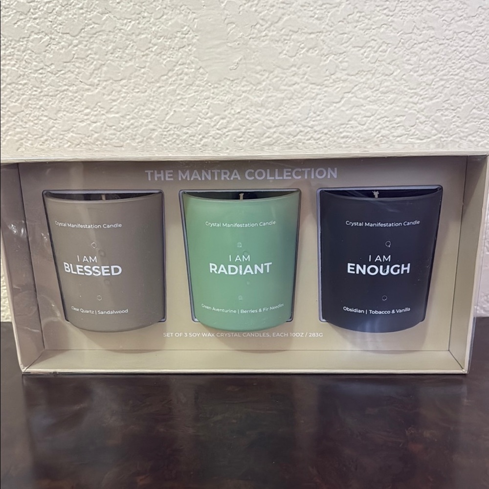 Crystal Manifestation Candle Set